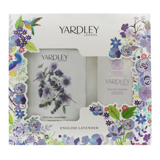Yardley English Lavender Gift Set 200g Perfumed Talc + 100g Fragranced Soap