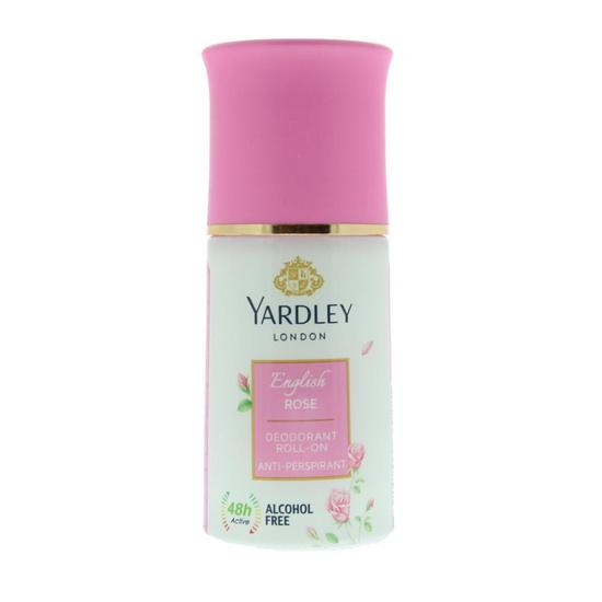 Yardley English Rose Deodorant Roll-On Anti-Perspirant Alcohol-Free 50ml