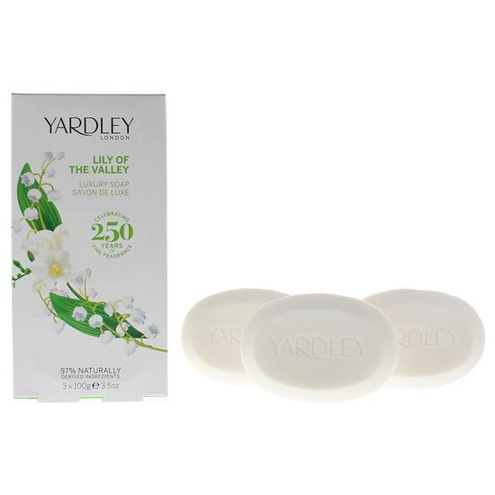 Yardley Lilly Of The Valley Luxury Soap 100g x 3 For Her Body Care Women 100 g