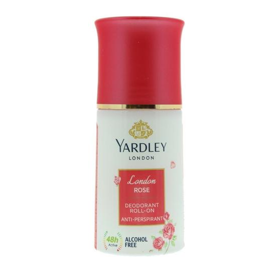 Yardley Rose Deodorant Roll-On Anti-Perspirant Alcohol-Free 50ml