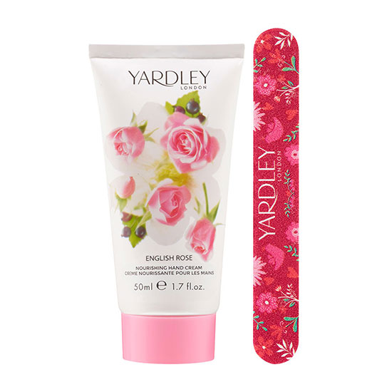 Yardley Rose Hand Cream With Emery Board Nail File
