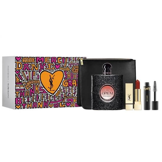 Yves Saint Laurent Black Opium 2023 Gift Set With Eau De Parfum, Lipstick & Lash Clash Mascara 90ml