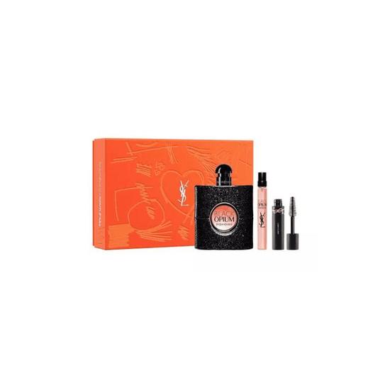 Yves Saint Laurent Black Opium Eau De Parfum 90ml + Eau De Parfum Purse Spray 10ml + Mascara 2ml Gift Set