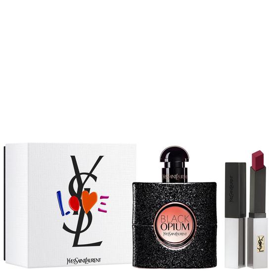 Yves Saint Laurent Black Opium Eau De Parfum & Lipstick Gift Set