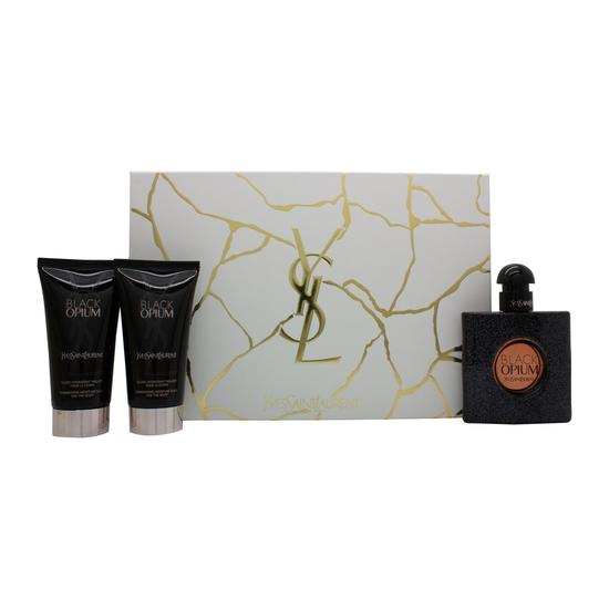 Yves Saint Laurent Black Opium Gift Set 50ml Eau De Parfum Body Lotion 2 x 50ml