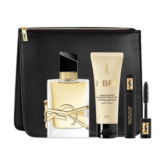 Yves Saint Laurent Libre Eau De Parfum Gift Set 50ml EDP + 50ml Body Lotion + Mini Mascara + Pouch