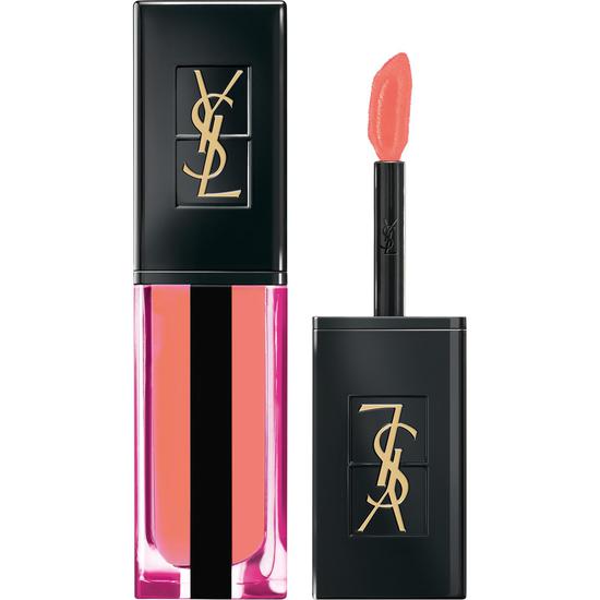 Yves Saint Laurent Rouge Pur Couture Vernis A Levres Water Glossy Lip Stain De Rouge 604-Peach Plunge