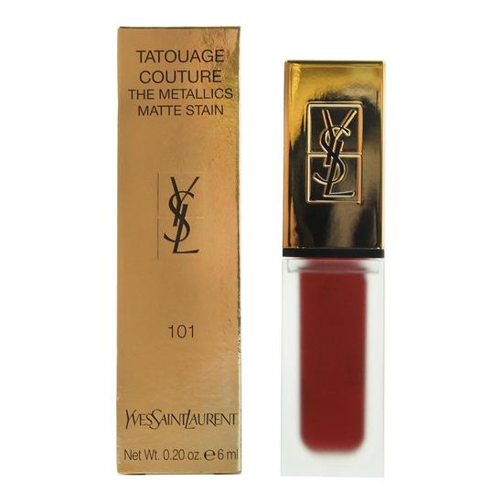 Yves Saint Laurent Tatouage Couture The Metallics Matte Stain 101 Chrome Red Clash 6ml