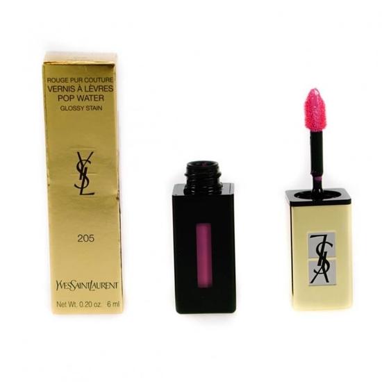 Yves Saint Laurent Vernis A Levres Pop Water Glossy Stain #205 Pink Rain *see Description 6ml
