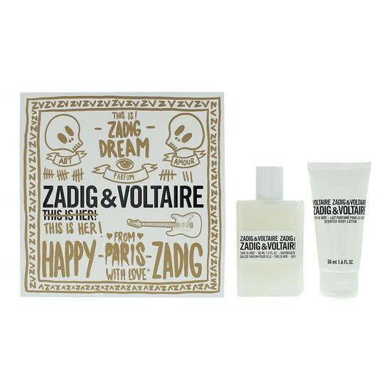Zadig & Voltaire This Is Her! Eau De Parfum + Body Lotion Gift Set 50ml