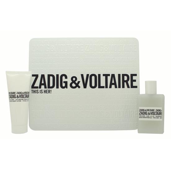 Zadig & Voltaire This Is Her Gift Set 50ml Eau De Parfum + 50ml Body Lotion