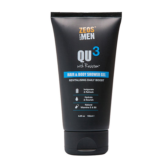 Zeos For Men QU3 Hair & Body Shower Gel 150ml