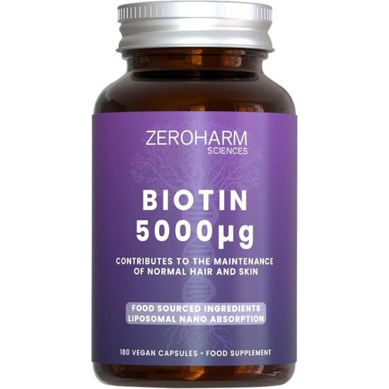 ZeroHarm Liposomal Biotin 5000ug Capsules 180 Capsules
