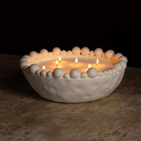 Zesty Lemons London Collective Statement Beaded Candle Amber Noir