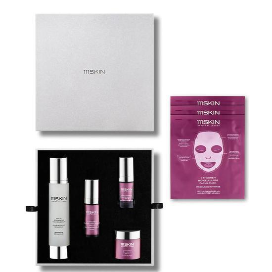 111SKIN The Silver Edit 120ml Cleansing Balm, 3 x 23ml Facial Treatment Mask, 30ml Light Serum, 15ml Bright Eye Lift Gel, 50ml Day Cream