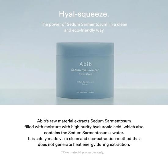 Abib Sedum Hyaluron Pad Hydrating Touch 75 pads