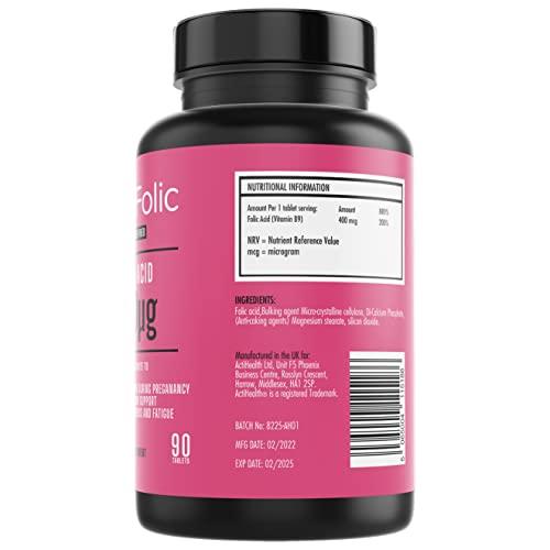 ActiHealth Folic Acid 400mcg 90 Tablets