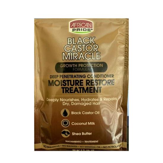 African Pride Black Castor Growth Protection Moisture Restore Treatment 56 g