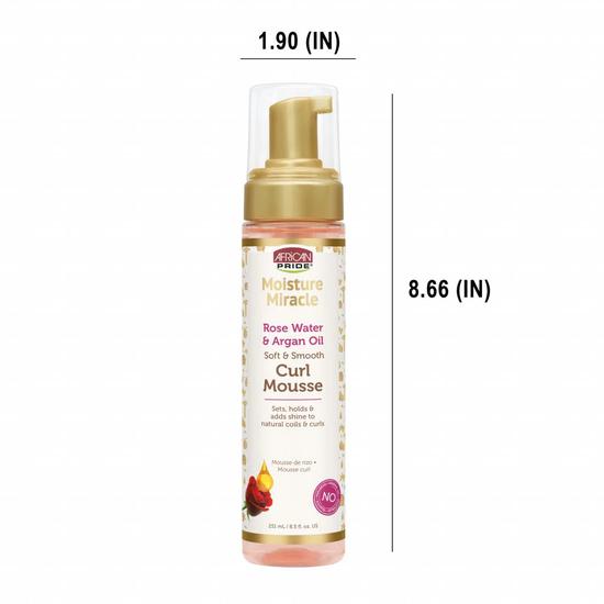 African Pride Moisture Miracle Rose Water & Argan Oil Curl Mousse 8.5oz