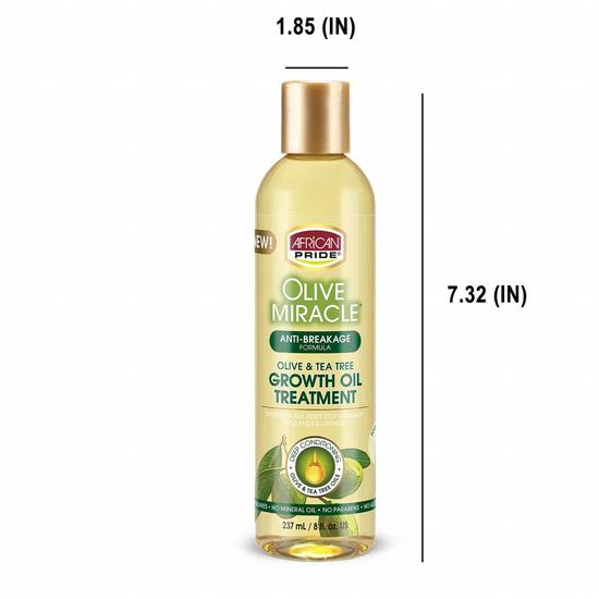 African Pride Olive Miracle Anti-Breakage Growth Oil Treatment 237ml
