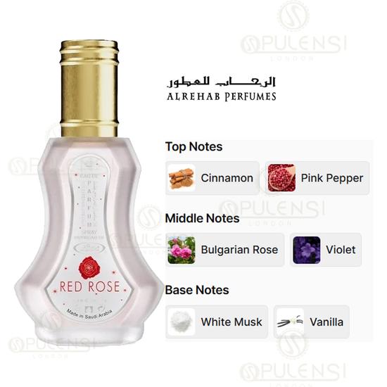 Al-Rehab Red Rose Eau De Parfum By Al-Rehab Floral Perfume For Women 35ml
