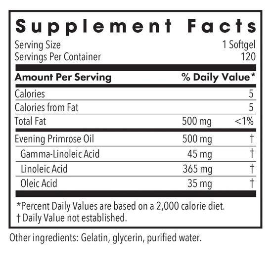 Allergy Research Group EPO Evening Primrose Oil 500mg Softgels 120 Softgels