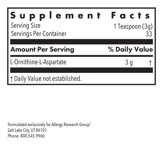 Allergy Research Group L-Ornithine-L-Aspartate Powder 100g
