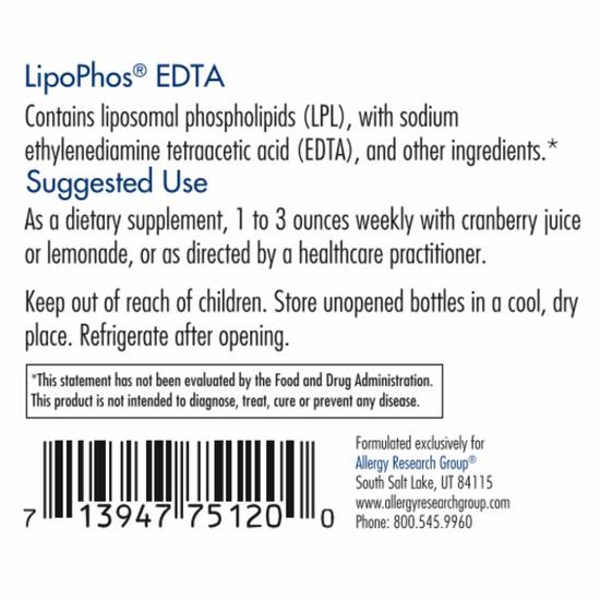 Allergy Research Group LipoPhos EDTA Liquid 60ml