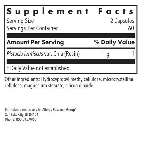 Allergy Research Group Mastica Chios Gum Mastic 500mg Capsules 120 Capsules