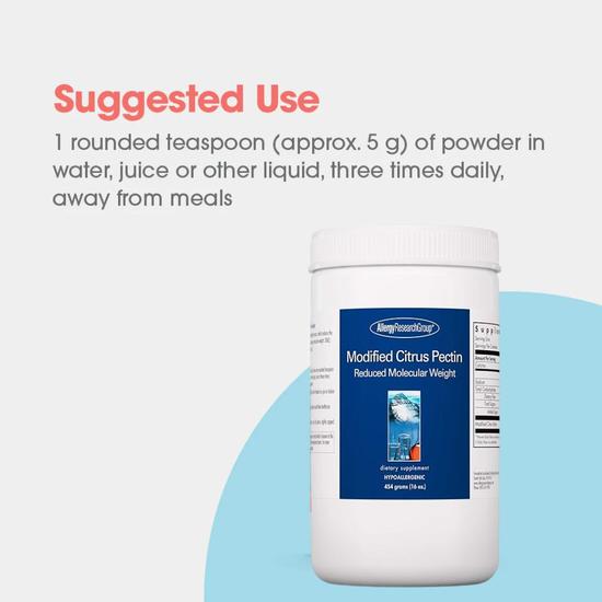Allergy Research Group Modified Citrus Pectin Powder 454g