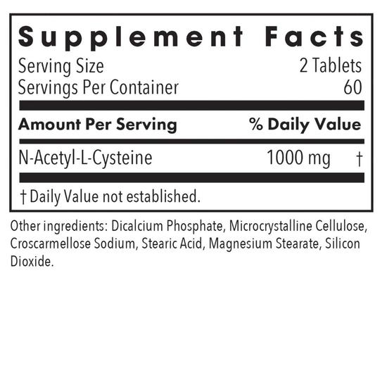 Allergy Research Group NAC N-Acetyl-L-Cysteine 500mg Tablets 120 Tablets