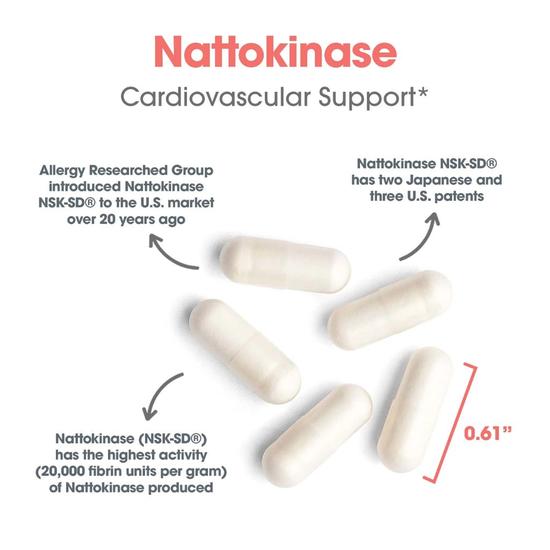 Allergy Research Group Nattokinase NSK-SD 50mg Capsules 90 Capsules