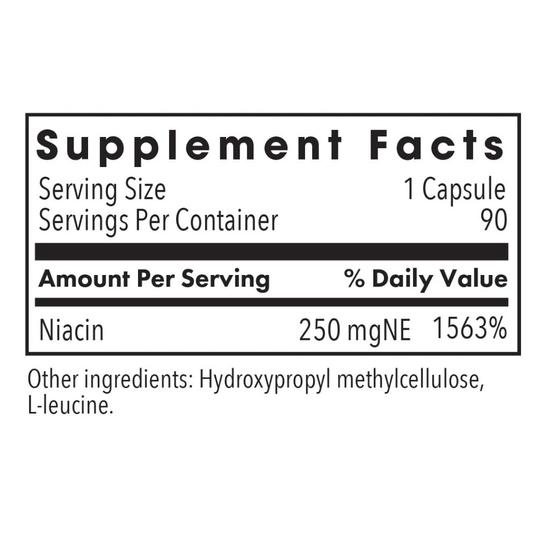 Allergy Research Group Niacin 250mg Capsules 90 Capsules