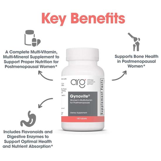 Allergy Research Group Optimox Gynovite Plus Tablets 180 Tablets
