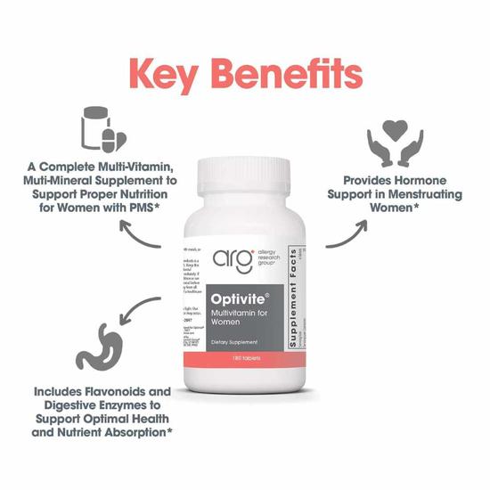 Allergy Research Group Optimox Optivite P.M.T. Tablets 180 Tablets