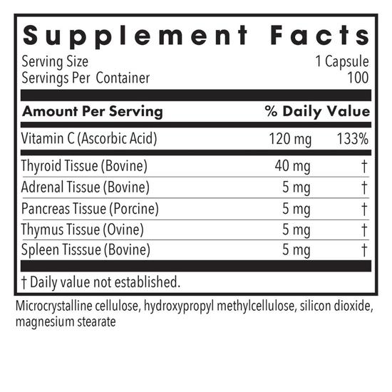 Allergy Research Group TG 100 Natural Glandulars Capsules 100 Capsules