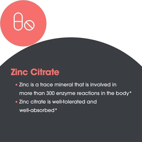 Allergy Research Group Zinc Citrate 25mg Capsules 60 Capsules