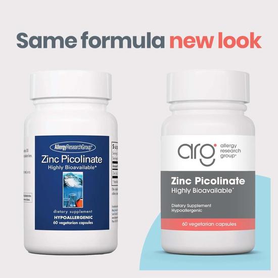Allergy Research Group Zinc Picolinate 25mg Capsules 60 Capsules