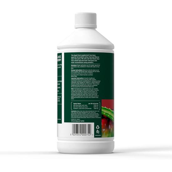 Aloe Pura Aloe Vera Juice Cranberry Flavour 1000ml