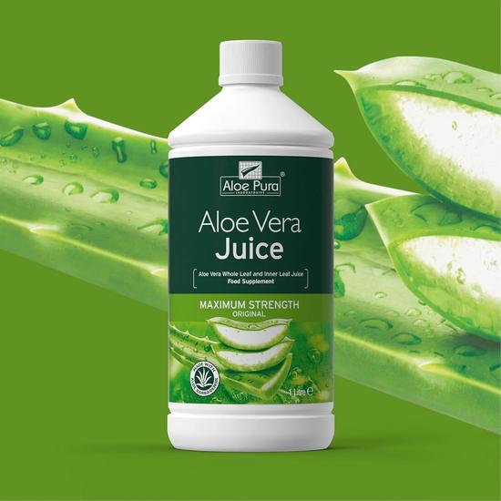 Aloe Pura Bio Active Aloe Vera Juice Maximum Strength Original 1 L