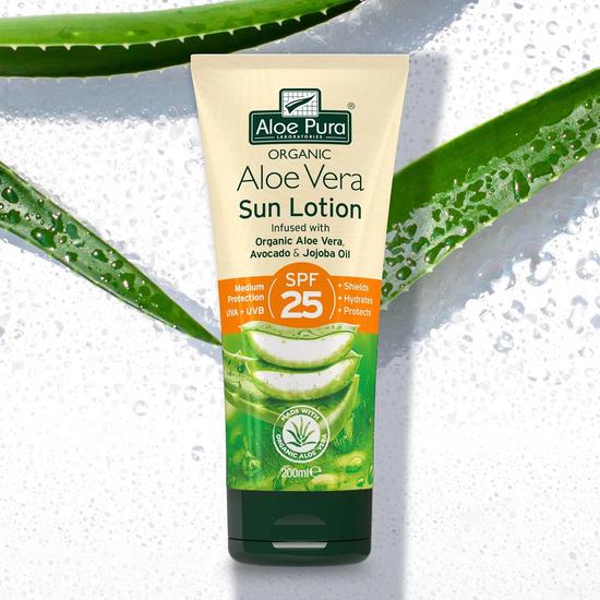Aloe Pura Organic Aloe Vera Sun Lotion SPF 15 200ml