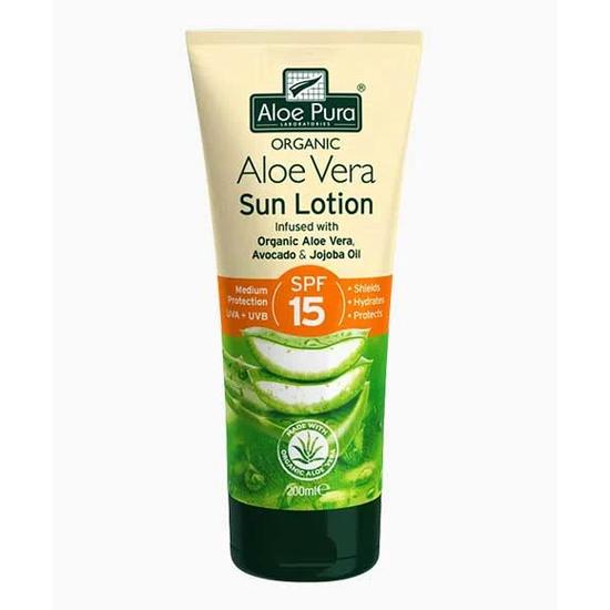 Aloe Pura Organic Aloe Vera Sun Lotion SPF 15 200ml