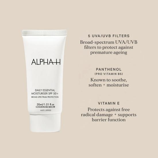 Alpha-H Daily Essential Moisturiser SPF 50+ 30ml