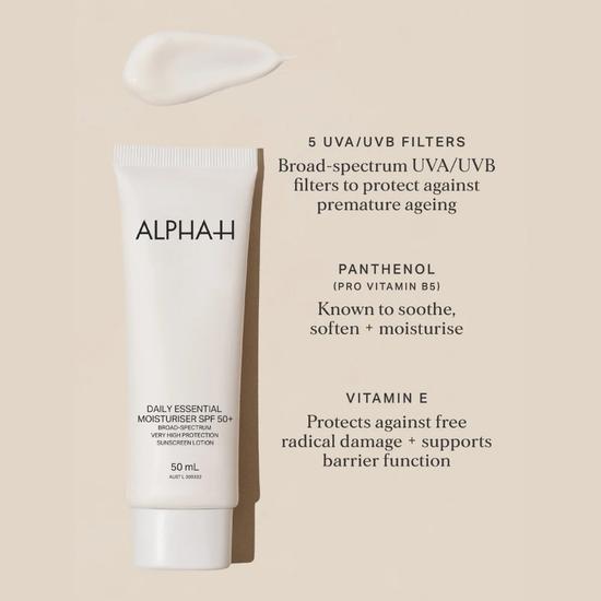 Alpha-H Daily Essential Moisturiser SPF 50+ 30ml