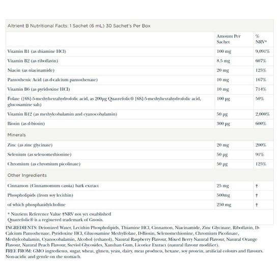 Altrient Liposomal B & Trace Mineral Complex Sachets 1 Sachet