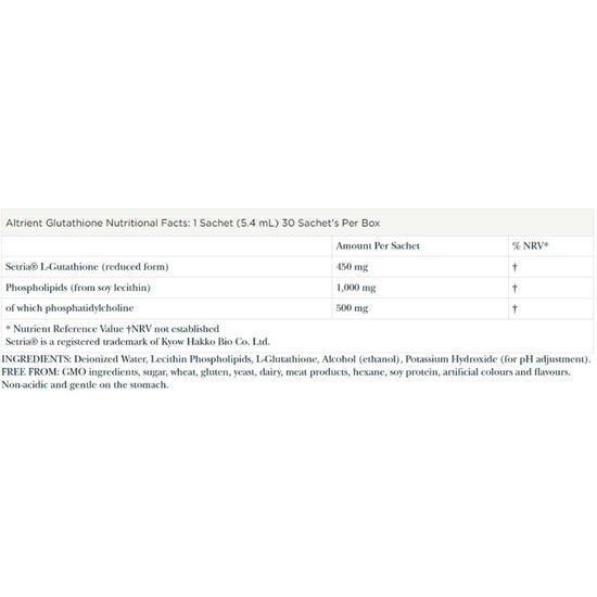 Altrient Liposomal Setria Glutathione Sachets 1 Sachet
