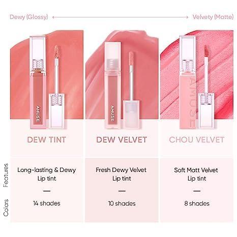 Amuse Dew Velvet Lip Balm 03 Hibiscus Ruby Pink