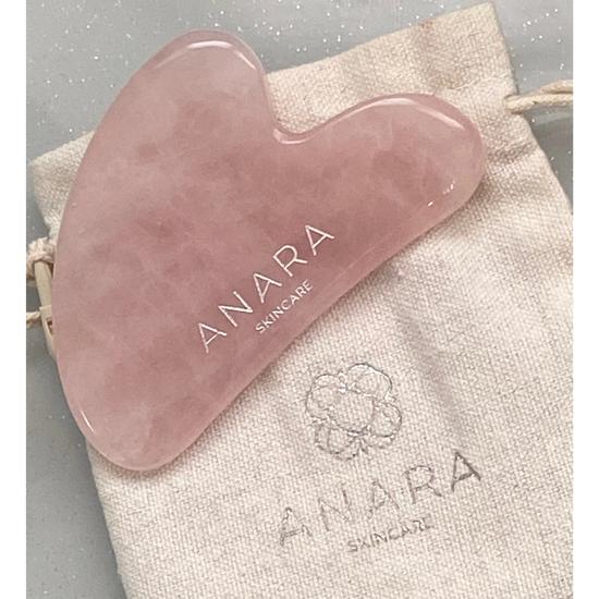 Anara Skincare Rose Quartz Crystal Gua Sha Lifts, Sculpts, De-Puffs