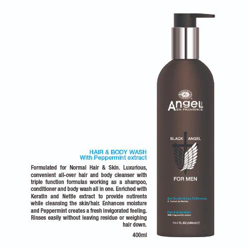 Angel En Provence Black Angel For Men Hair & Body Wash 400ml