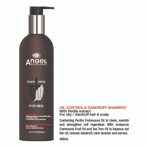 Angel En Provence Black Angel For Men Oil Control & Dandruff Shampoo 400ml